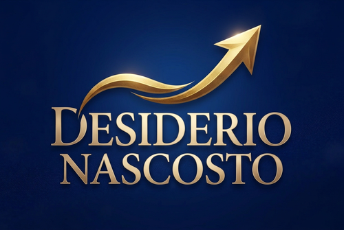 Logo Desiderio Nascosto ingrandito su fondo blu